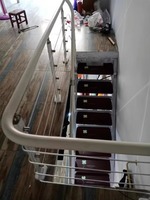 Rampe d'escalier moderne en câble métallique noir en acier inoxydable pour ferme, chambre, sous-sol, terrasse et parc