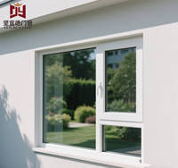 Ventana Abatible Moderna de Seguridad de PVC con Cierre Multipunto, Refuerzo de Acero, Resistente al Viento, para Cocina y Baño