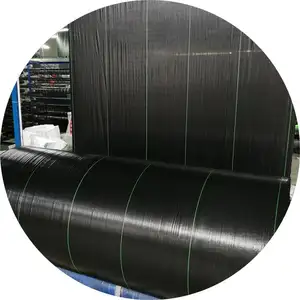 Diskon besar tikar gulma hitam Biodegradable PP kain tenun penggunaan taman produk Anti-UV penutup tanah membran pertanian penghalang gulma