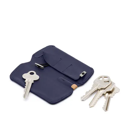 New design 2022 brand custom famous key pouch full grain cow leather key holder