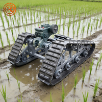 Traktor Pertanian Anti-Sinar Matahari untuk Pekerjaan di Air, Menggunakan Sasis Karet Khusus Segala Medan