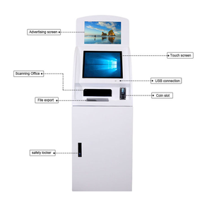 Yeni tasarım kapasitif dokunmatik ekran kart okuyucu QR kod tarayıcı bilet baskı Self servis Kiosk çift ekran ATM makinesi - Product Image 2