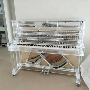Piano mécanique droit 88 touches en acrylique transparent, style moderne, écologique, de luxe léger, sur mesure en usine, portable pour la maison - Product Image 1