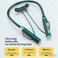 G01 Earphone Nirkabel BT 5.2 Model Kalung Leher, Headset Olahraga Binaural In-ear untuk Lari, Tahan Air dengan Peredam Kebisingan