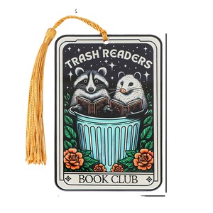 Marcapáginas de acrílico gótico divertido con diseño de calavera personalizado, marcapáginas con borla 'Read in Peace' - Product Image 6