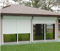 Volet roulant fixe, 1 pièce, avec cadre en aluminium, étanche, pour extérieur, volet roulant électrique réglable
