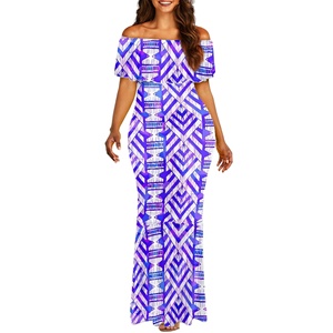 Abito lungo estivo aderente da donna, alla moda, senza maniche, con volant, spalle scoperte, per feste, taglie forti, sexy, ecologico, naturale, ODM OEM personalizzato - Product Image 4