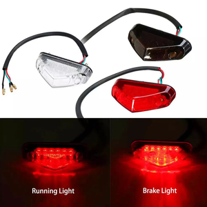 Feu arrière universel 12V pour moto, lampe de <span class=keywords><strong>plaque</strong></span> d'<span class=keywords><strong>immatriculation</strong></span>, feux de freinage pour scooters, cyclomoteurs, motocross, accessoires de moto tout-terrain - Product Image 3