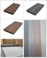 Plancher Extérieur Imperméable Résistant aux Intempéries Plancher en Plastique Recyclé WPC 18mm Teck Décoration de Maison Co-extrusion Extérieur