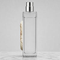 Botol Parfum Kaca Pipih 100ml dengan Pompa Semprot, Produsen Kemasan Kosmetik