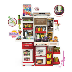 66 cm Red Double Cabinet Voice Spray Funktion ABS Ton Set Esstisch Küchen spielzeug Set Unisex 5-7 Jahre - Product Image 1
