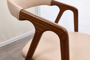 Sillas de comedor personalizadas, sillón nórdico de madera sólida, simple, para restaurante - Product Image 2