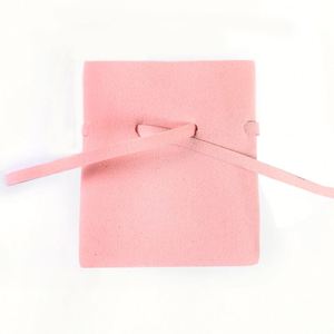 Pochette en velours microfibre double face pour bijoux, sac à fermeture enveloppe, organiseur pour clous et colliers, étui à cordon, emballage cadeau de luxe - Product Image 6