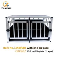 Double porte Caisse de voyage en aluminium pour chien