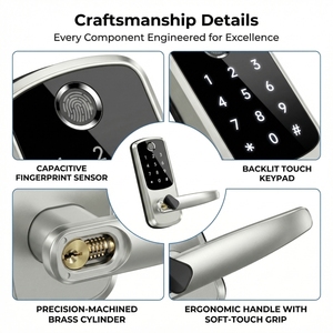 Serrure intelligente <span class=keywords><strong>Aqara</strong></span> avec reconnaissance d'empreintes digitales et de veines palmaires pour poignée de porte intérieure, norme américaine, compatible Alexa - Product Image 6