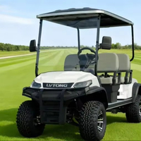 Carrito de Golf Eléctrico de 4 Plazas Todoterreno con Batería y Motor AC para Resort, Villa o Zona Turística