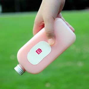 Customized Empty Transparent 350ml 400ml Flat Shoulder Juice Coffee Dispenser <b>Bottle</b> Mineral <b>Water</b> Beverage <b>Bottle</b> - Product Image 4