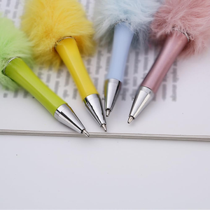 Custom Fluffy Beadable Pompom <b>Pen</b> - 28 Colors, Fuzzy Ballpoint <b>Pens</b> for DIY Crafts & Office Supplies Gifts - Product Image 2