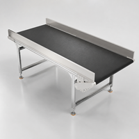 Système de convoyeur à bande en PVC pour entrepôt, manutention de colis, machine de convoyage à vitesse réglable, résistant au feu, durable, résistant à l'huile