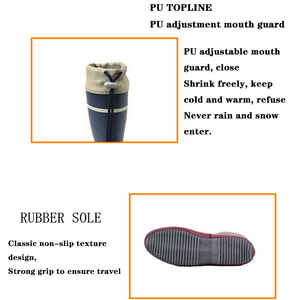 Femmes hiver unisexe caoutchouc <span class=keywords><strong>bottes</strong></span> <span class=keywords><strong>de</strong></span> <span class=keywords><strong>pluie</strong></span> <span class=keywords><strong>haut</strong></span> Tube <span class=keywords><strong>talon</strong></span> plat cordon conception imperméable pliable Direct <span class=keywords><strong>pluie</strong></span> chaussures adultes maille - Product Image 4