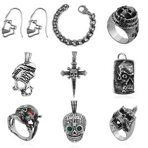 Collar con Colgante de Acero Inoxidable, Diseño de Calavera, Estilo Punk, Hip Hop, Gótico, Religioso, para Fiestas, Personalizado por el Fabricante - Product Image 5