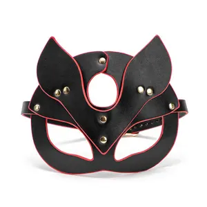 Masque oculaire en cuir souple, masque sexuel, masque de renard, masque de jeu, jouets sexuels de alternative pour couple, produits pour adultes