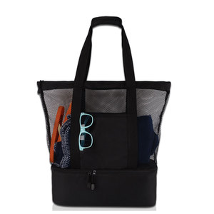 <span class=keywords><strong>Bolsa</strong></span> de Playa Extra Grande de Malla, <span class=keywords><strong>Bolsa</strong></span> de Compras y Viaje, Plegable, con Bolsillos y Compartimentos de Almacenamiento para Mujeres y Hombres - Product Image 3