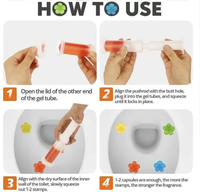 Gel nettoyant pour toilettes en forme de fleur de haute qualité, vente en gros, agent de nettoyage de toilettes personnalisé