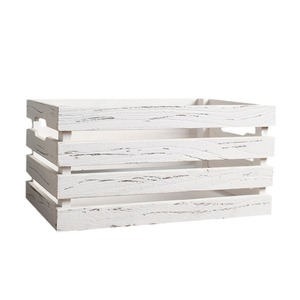 Vintage Wooden Storage <b>Crate</b> Rectangular Solid <b>Wood</b> Box For Living Room Neatening Display - Product Image 3