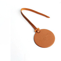 Étiquette de bagage ronde en cuir PU personnalisable, idéale pour valise, sac à main et accessoires – Nouvelle collection tendance pour femme