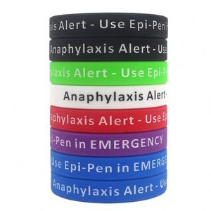Pulsera de Silicona de Alerta a Reacciones Alérgicas, Prevención de <span class=keywords><strong>Enfermedades</strong></span>, Advertencia Médica Hospitalaria, Pulseras de Goma con Frases, Regalos Promocionales - Product Image 1