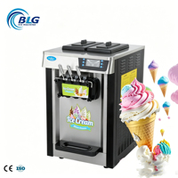 BLG 3-Outlet Automatische Desktop Melk Softijsmachine RVS Conditie Restaurant Foodtruck IJsmachine