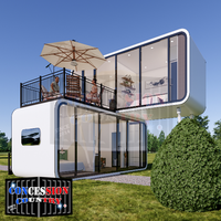 Populaire Apple Cabin House Cabine personnalisée Bureau Portable Home Pod Apple Cabin Container Homes 20FT Préfabriqué Expédition Petite Maison