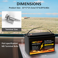 Batterie LiFePo4 12V 100Ah sans taxes, stock UE/US/UK, pack de batteries LiFePo4 avec BMS, batteries lithium-ion LFP pour système solaire domestique