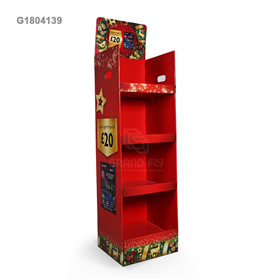 超市圣诞促销环保定制纸板纸地板展示架 - Product Image 2