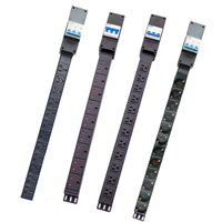 PDU 19 pouces en métal, unité de distribution d'alimentation 63A avec prises Schuko, multiprise horizontale pour montage en rack pour serveur réseau