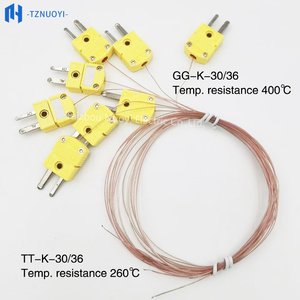 Ligne de mesure de température de type K TT/GG/HH-K-30/36, connecteur enfichable, thermocouple à soudure, ligne de <span class=keywords><strong>test</strong></span> de détection de température - Product Image 2