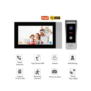 Pengalaman anda sentuh <span class=keywords><strong>Monitor</strong></span> Video pintu interkom telepon dengan integrasi Tuya dan konektivitas WiFi untuk keamanan Villa - Product Image 2