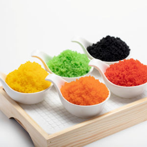 Bon marché, boîte de sac de poisson gelé cheveux raides Ebiko multicolore orange vert noir jaune rouge capelan - Product Image 1