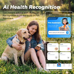 Traceur GPS intelligent pour animaux de compagnie, étanche, avec suivi de localisation en temps réel, suivi d'activité, assistant vétérinaire IA et longue autonomie de la batterie - Product Image 6