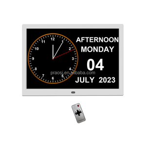 Multi Langues Néerlandais Anglais Finlandais <span class=keywords><strong>Français</strong></span> Allemagne Arabe Démence Horloge <span class=keywords><strong>Calendrier</strong></span> 15 "Rappel de Médicament Horloge de Jour Numérique - Product Image 4