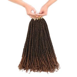 Pre-Bucle suave pasión primavera bomba giro mujeres pelucas Crochet trenza 100% pelo sintético - Product Image 4