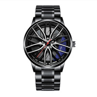Montre de luxe pour homme 2024 en acier inoxydable, mouvement à quartz entièrement automatique, cadran en verre, aiguilles, boîtier en alliage tendance, 3 ATM