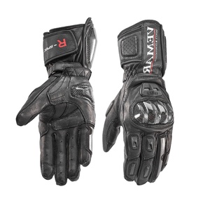 Neue Großhandels-Winter-Lederhandschuhe mit Anti-Rutsch- und Windschutz, Touchscreen-fähig, für Motorradrennen, Herren - Product Image 3
