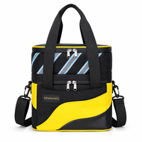 Sac isotherme à double couche de grande capacité, réutilisable, personnalisé OEM ODM, sac isotherme portable pour le travail, les pique-niques et les voyages