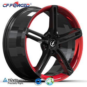 Rines de Aleación de Aluminio Forjado CF de 16-24 Pulgadas 5X114.3 en Negro Hiperbrillante, Nuevos para <span class=keywords><strong>Panamera</strong></span> Cayenne - Product Image 1