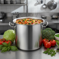 Marmite de cuisson en acier inoxydable 3 couches avec couvercle, compatible induction, pour la maison et la cuisine