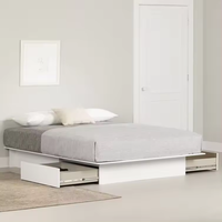 Lit rembourré à cadre en bois MDF moderne minimaliste avec rangement pour ensembles de chambre d'enfants utilisation hôtel et villa vente directe en usine