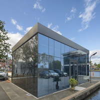 Maison mobile de conteneur en verre de conception chinoise de structure en acier préfabriquée esthétiquement plaisante durable pour la villa d'appartement