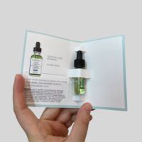 Carte d'échantillon de parfum noire avec logo personnalisé, carte en papier pour l'affichage des huiles essentielles